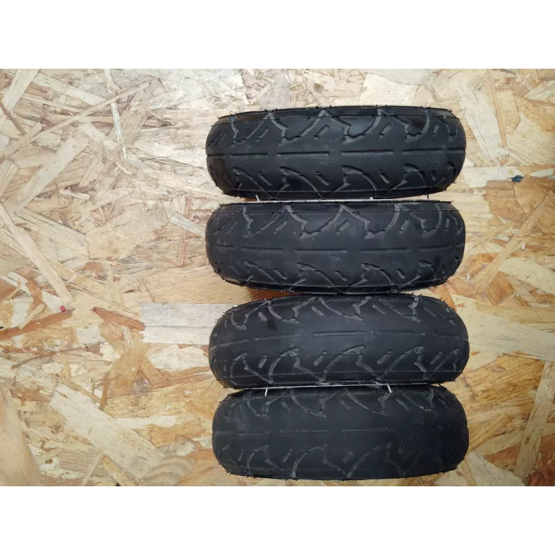 BRUGTE hvidvæggede dæk x4 + slange x4 - Evolve Skateboards