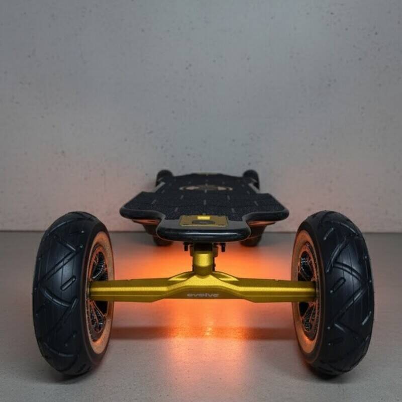 Diablo Carbon Gold Edition - Vue de face avec LED underglow