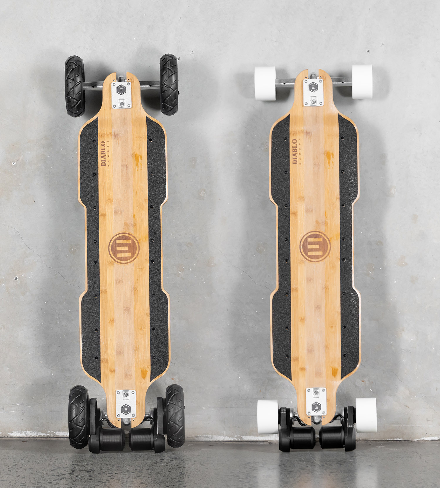 Skate electrique puissant autonomie vitesse du Diablo Bamboo Evolve